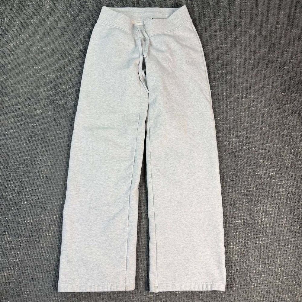 Aritzia TNA Wide Leg Sweatpants Womens XS Heather Grey High Rise Cozy Fleece